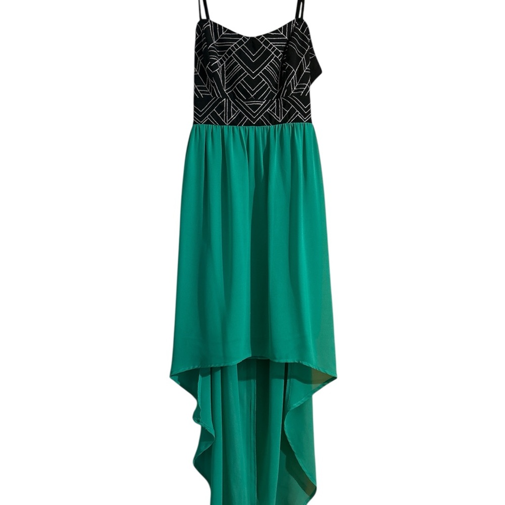 Jealous Tomato Black and Green Formal Kids Dress